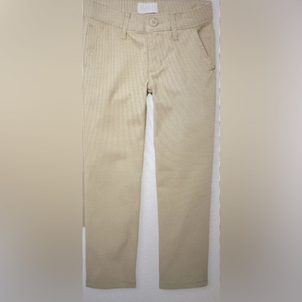 The Children’s Place Uniform Slim Stretch Bootcut Chino Khaki Pants- Size 6x/7